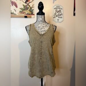 Zenana Outfitters Khaki Tank Top